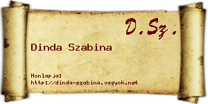 Dinda Szabina névjegykártya